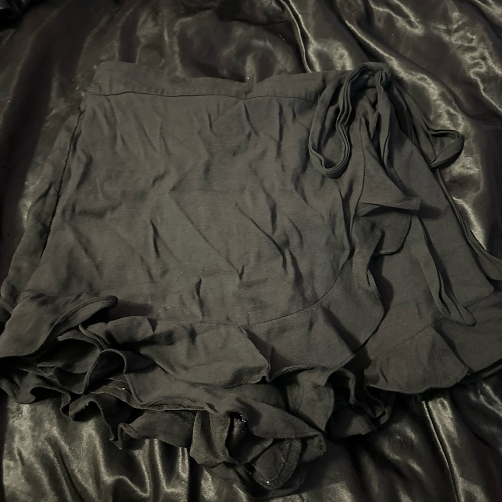 Black Ruffle Skort